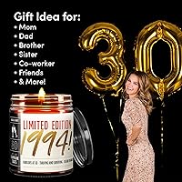 Vista 3 de Wax & Wit Regalos de cumpleaños número 30 para mujeres, velas de cumpleaños, perfumadas con burbujas de champán, ideas de regalo para 30 años, 9