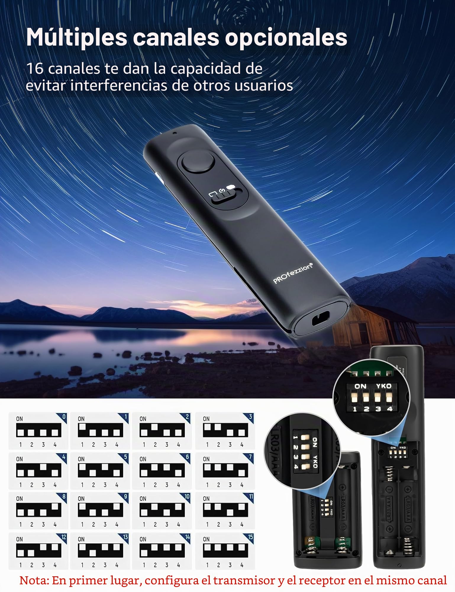PROfezzion 165ft Mando a Distancia Disparador Remoto Inalámbrico para Sony A6600 A6500 A6400 A6300 A6100 A7 A7II A7III A7IV A7R A7RII A7RIII A7RIV A7RV A7S A7SII A7SIII RX100 VII Vi VA Cámara y Más