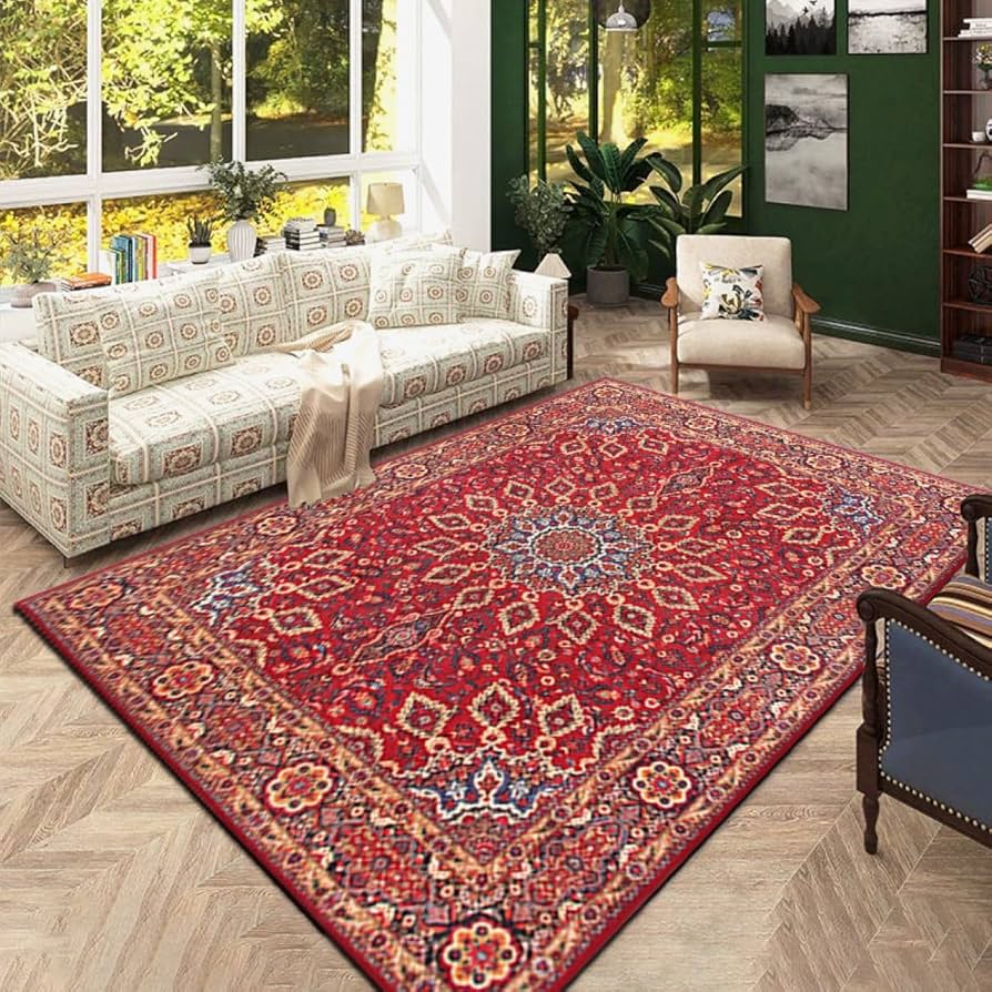 Amazon|ラグ ラグマット ペルシャ 絨毯風 絨毯 アンティーク風 Amazon|ラグ ラグマット ペルシャ 絨毯風 絨毯 アンティーク風