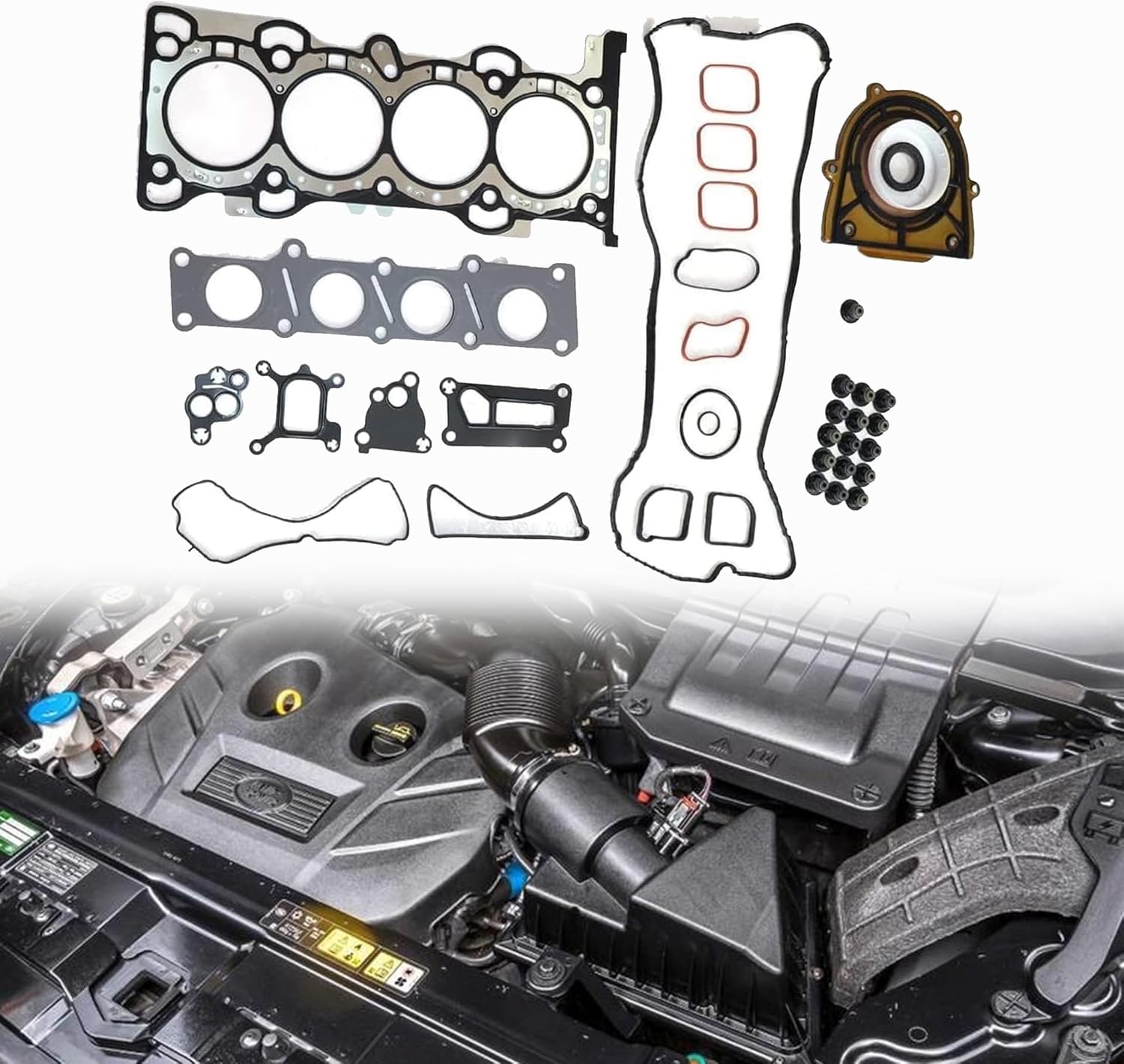 GXARTS LR024975 LR025006 Head Gasket Set Compatible with Land Rover LR2 Evoque Discovery Sport 2.0T Compatible with Jaguar XE XF XJ 204PT-HGS LR025664 LR024991 LR083938 LR025852 LR038760 LR032083