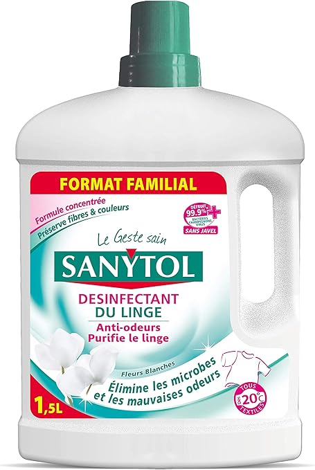 Sanytol Desinfectant Du Linge Fleurs Blanches Format Familial 1 5l Amazon Fr Epicerie