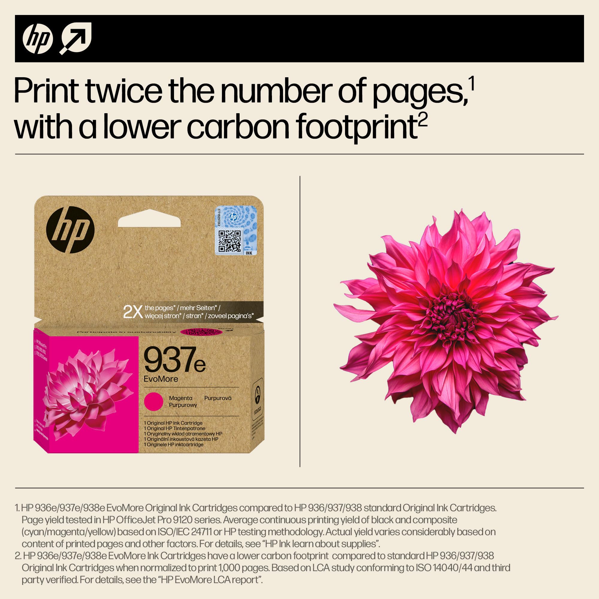 HP 937e (XL) Lot de 4 Cartouches d'encre compatibles avec OfficeJet Pro 9122e 9135e 9125e 9132e 9730e 9120e 9720e 9120b 9117b 9110b 9130b