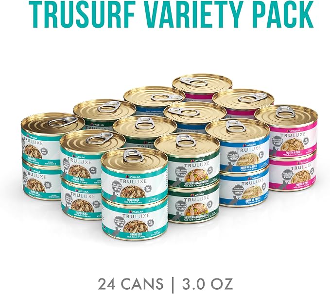Weruva Truluxe Variedad Pescado Alimento Húmedo Gato 24 latas miniatura 2