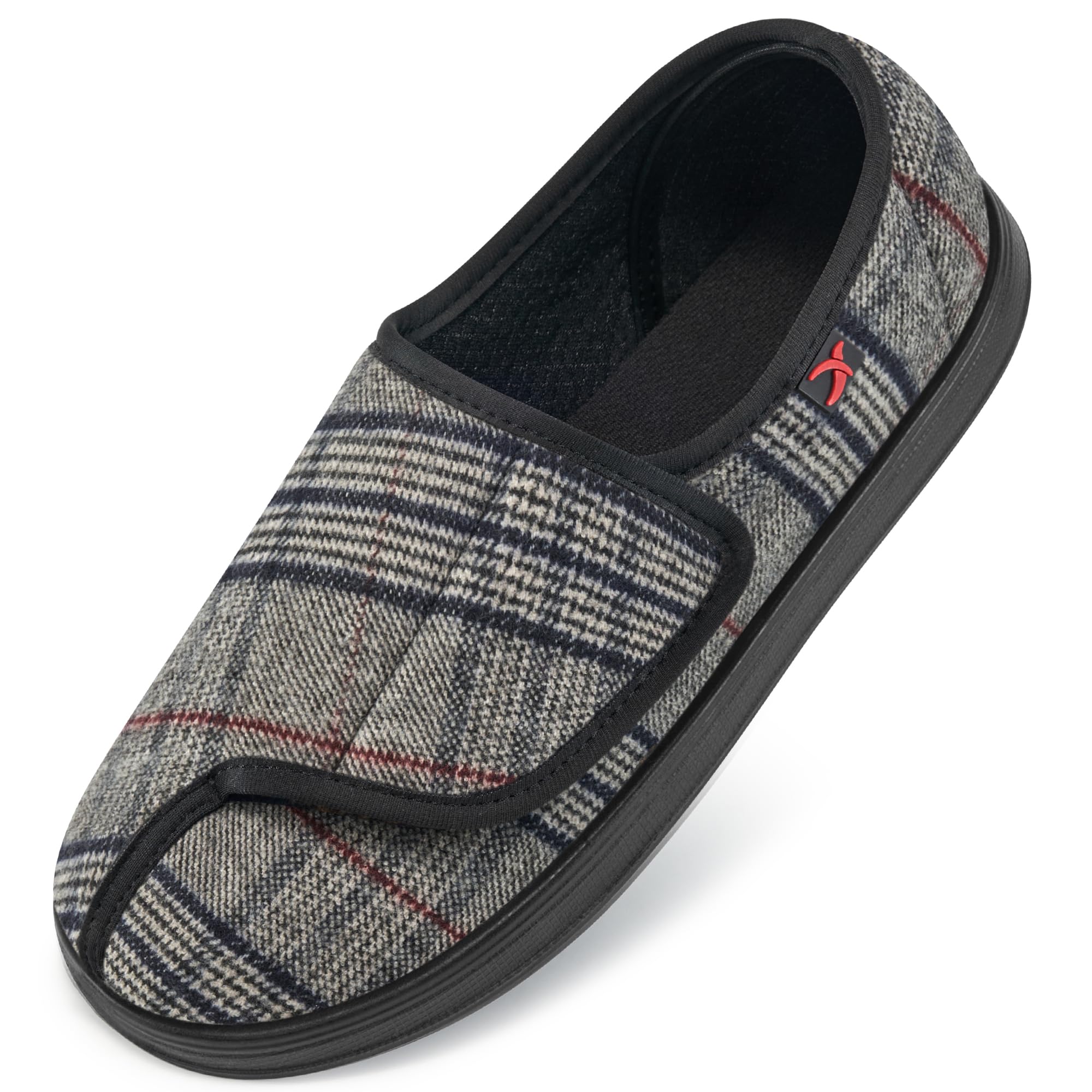 AblanczoomWomens Slippers House Shoes: Casual Adjustable Closed Toe Home Loafers Comfortable Slip on Indoors Flats Shoes