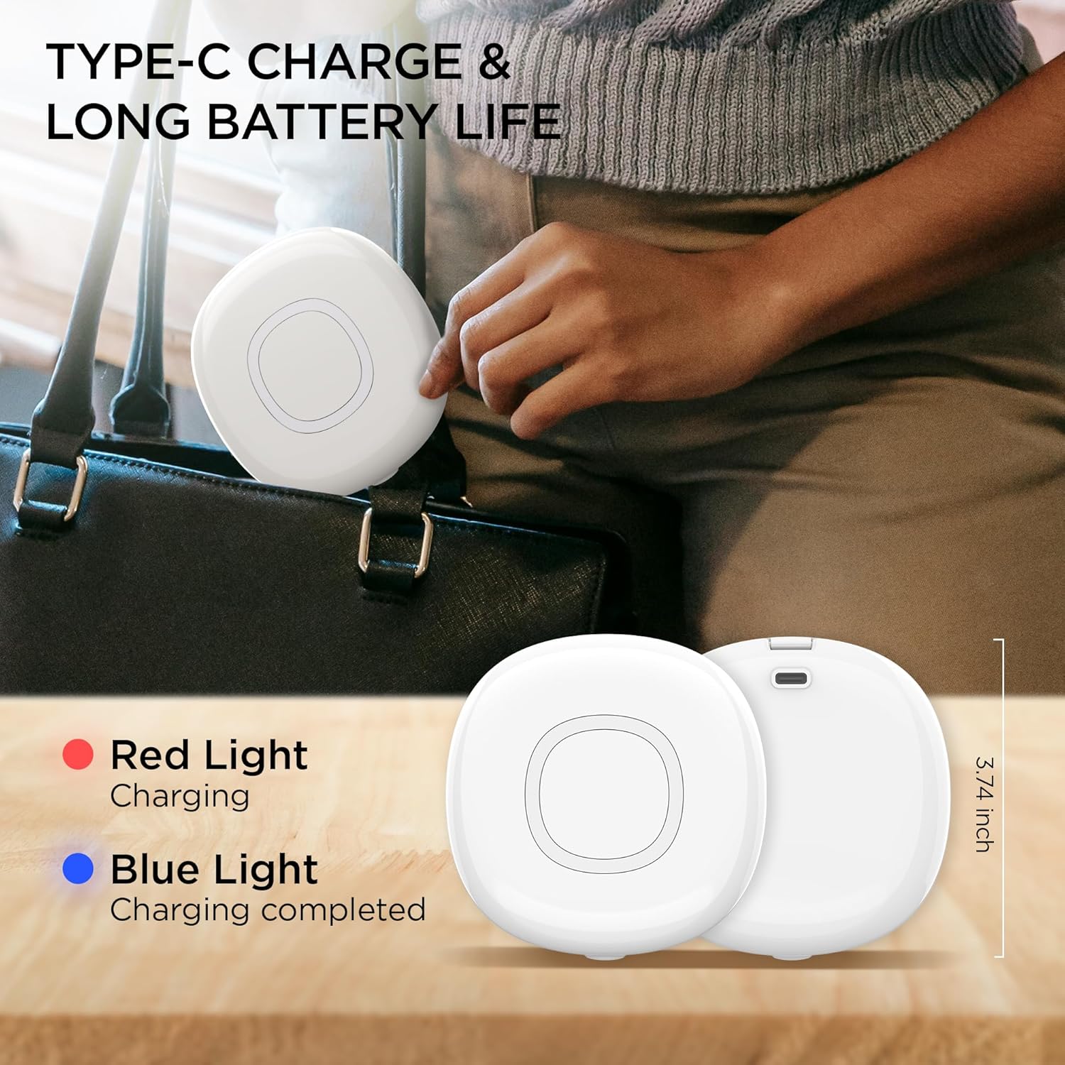 HAMMSOM UV Mirror for Sunscreen Test with UV Camera, Sun Protection Visualization Travel Makeup Mirror with LED Light and 3X Magnification Pocket Mirror