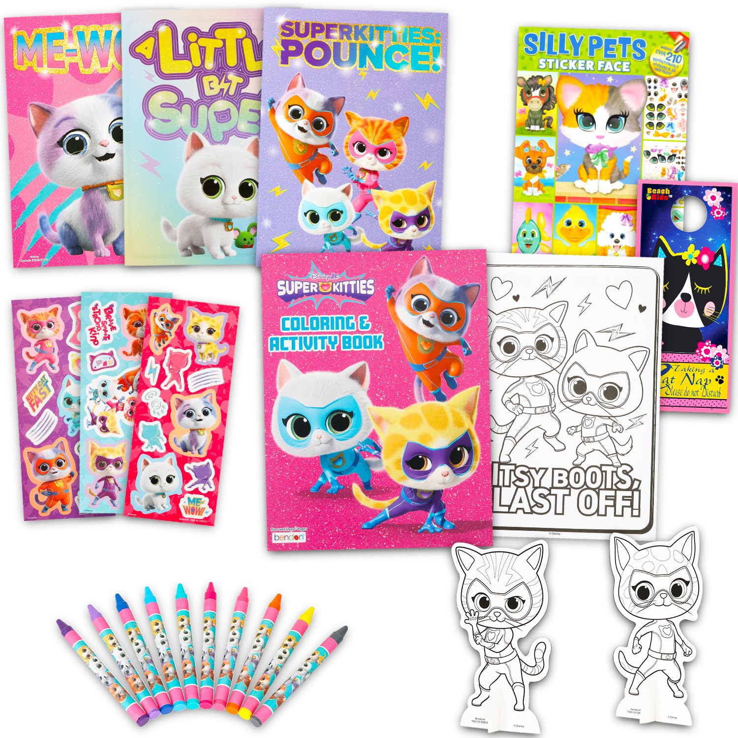 Disney Super Kitties Ultimate Activity Set - Kit artistico e artigianale con libro da colorare, adesivi, giochi, puzzle, disegni e altro ancora | Super Kitties Attività per ragazze e bambini