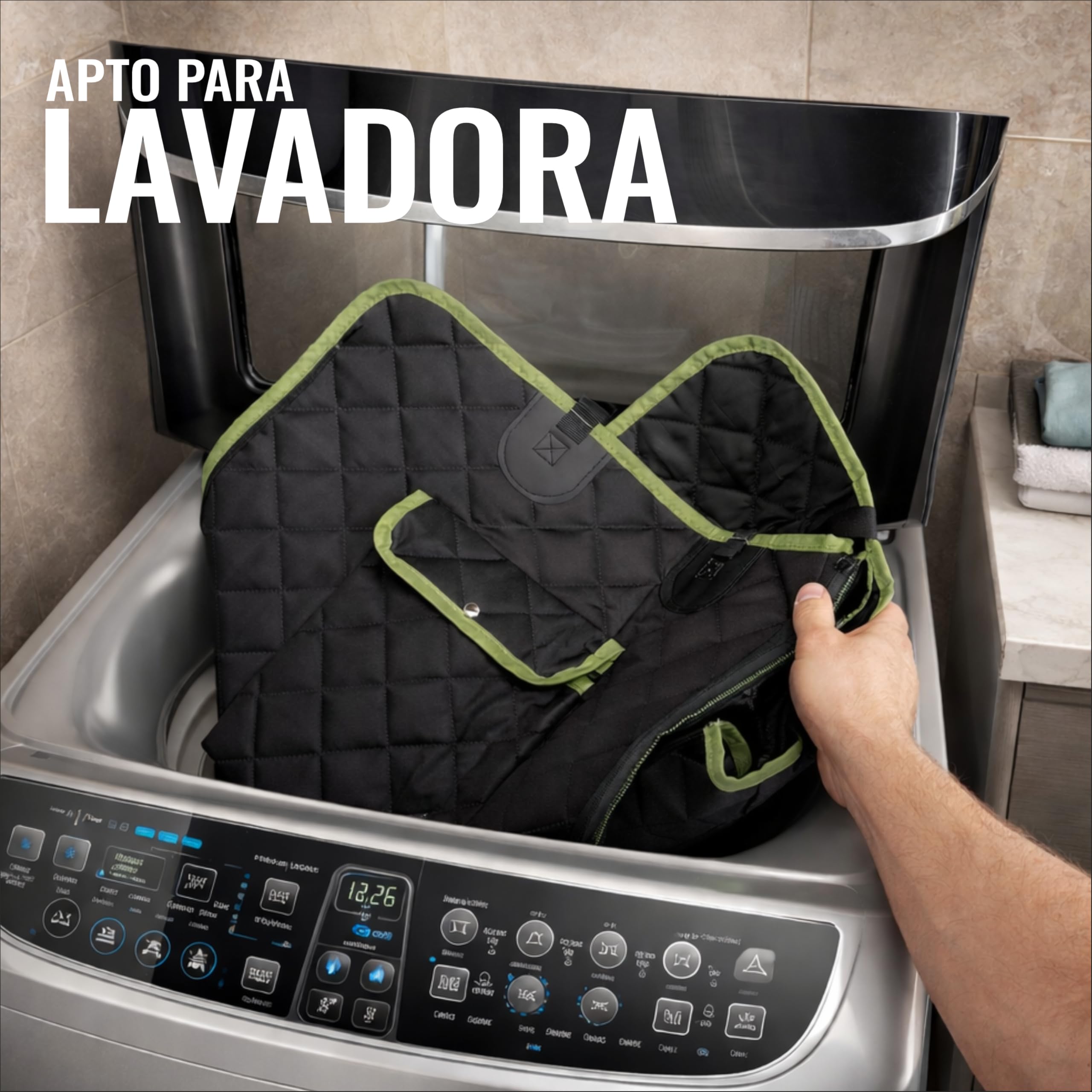 Funda Perro Coche Asientos Traseros 6-En-1 | Fundas para Coches Asientos Impermeables 600D con Ventana De Malla Y Laterales Elevados | Protector Asiento Coche Perro Trasero Negro/Verde