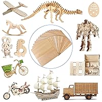 Vista 5 de Paquete de 18 hojas de tilo de 12 x 12 x 1/8 pulgadas para manualidades, tablero de madera de tilo sin terminar, perfecto para adornos y modelos