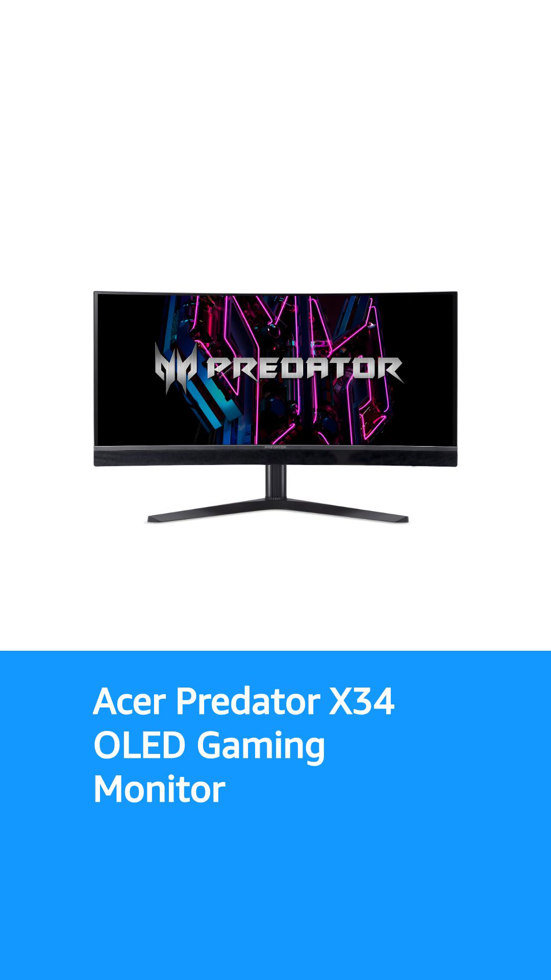 Acer Predator X34 UltraWide OLED Gaming Monitor with 175Hz