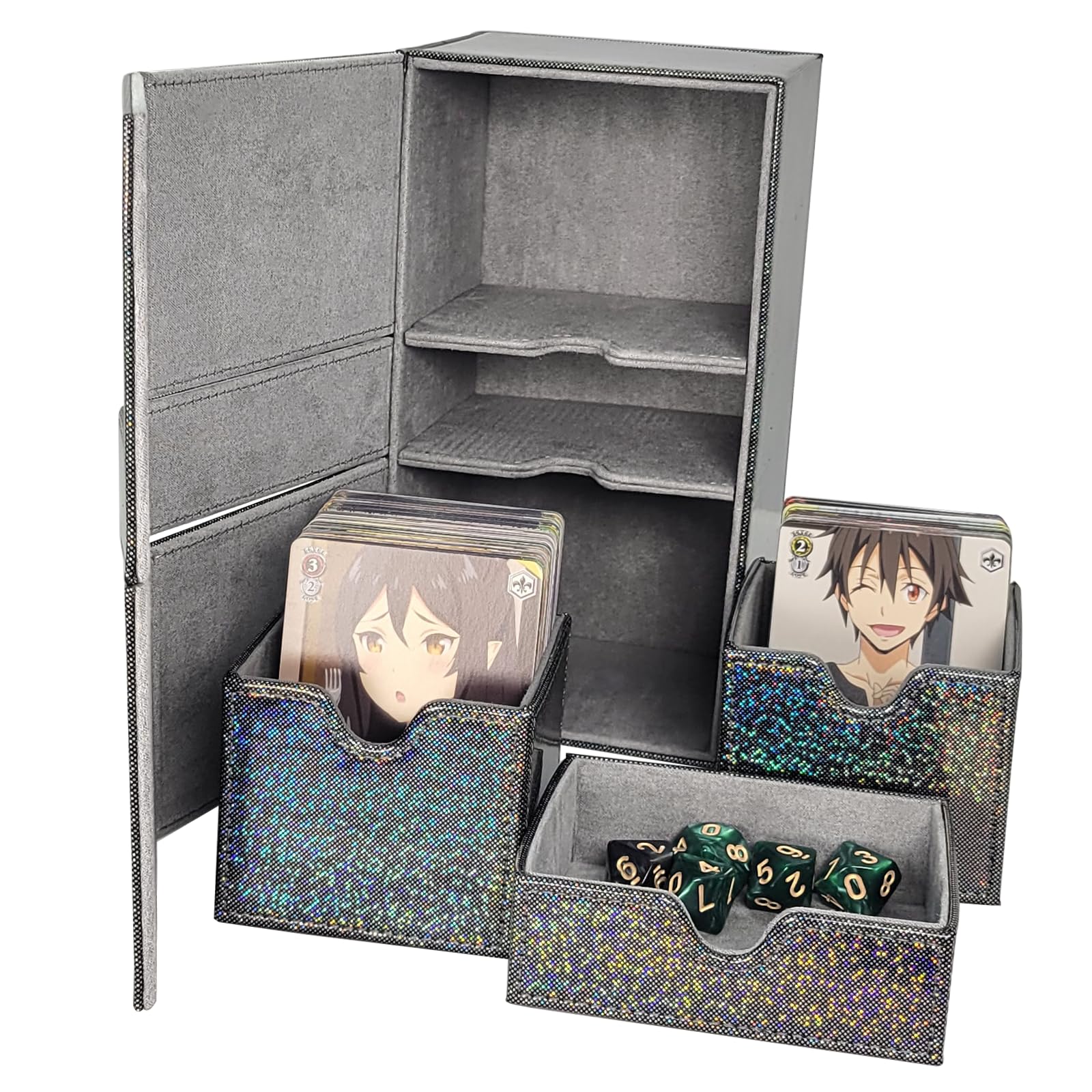 まじでかっこいいキラキラカード(引き出しの中からみつけた) Amazon.co.jp: Dmoicols フラッシュレザーカードデッキボックス ダイス