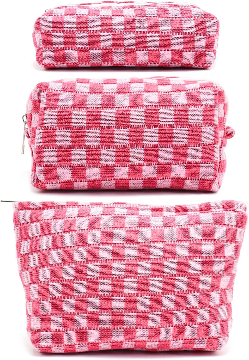 Tucepu 3 Pieces Makeup Bag, Large Travel Cosmetic Bags for