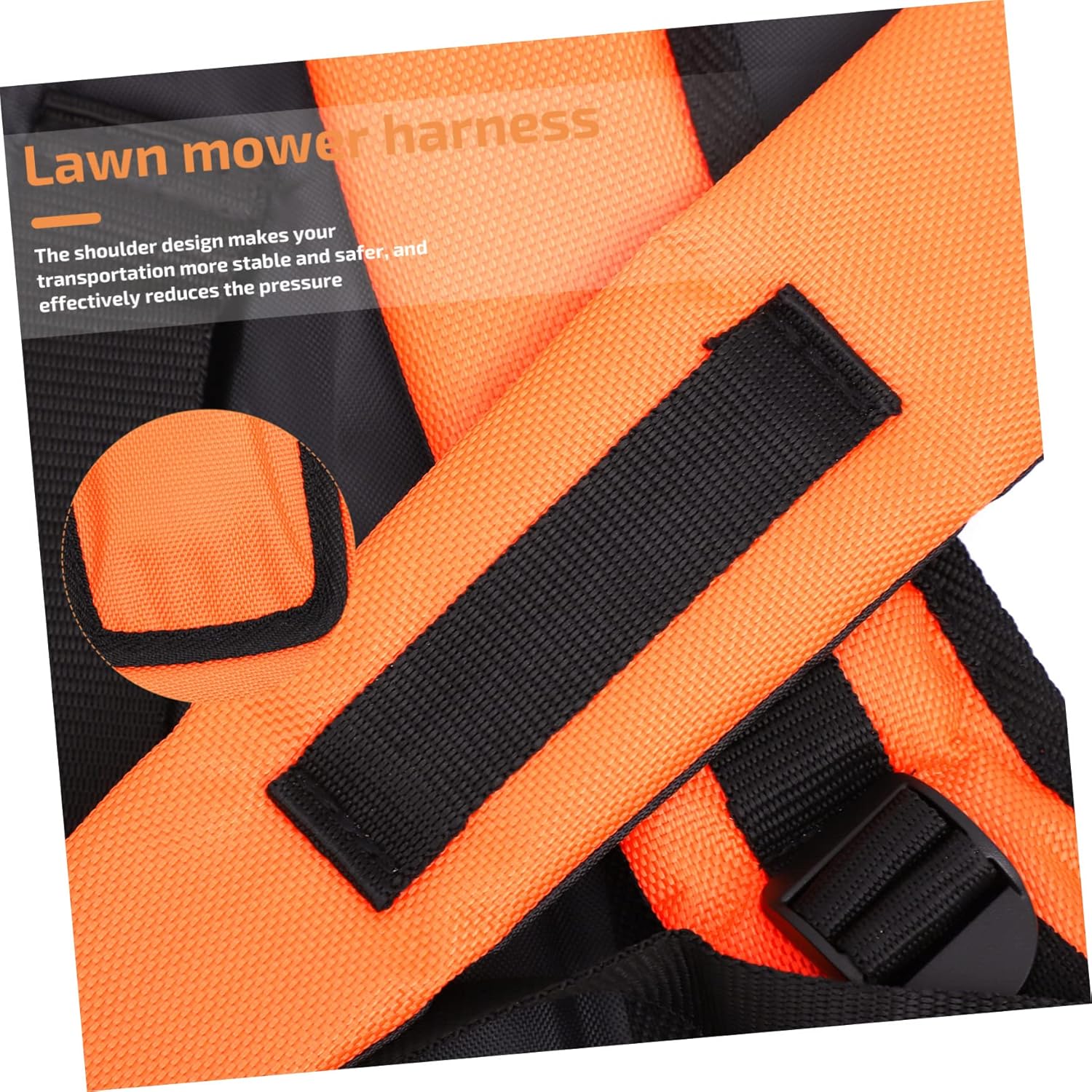2pcs Brush Cutter Double Shoulder Strap Padded Harness for Comfortable Weight Distribution Lawn Mower Accessory for Trimmers and Garden Use