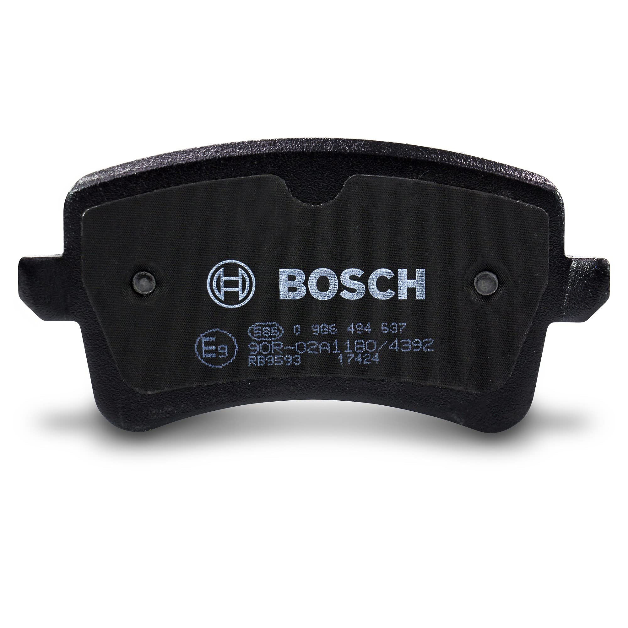 Bosch BP1126 - Pastiglie Freni Auto, Asse Posteriore - Qualità Bosch - Riduzione del Rumore e della Polvere - Certificazione ECE-R90 - Senza Rame - 1 Confezione da 4 Pastiglie - Con Accessori