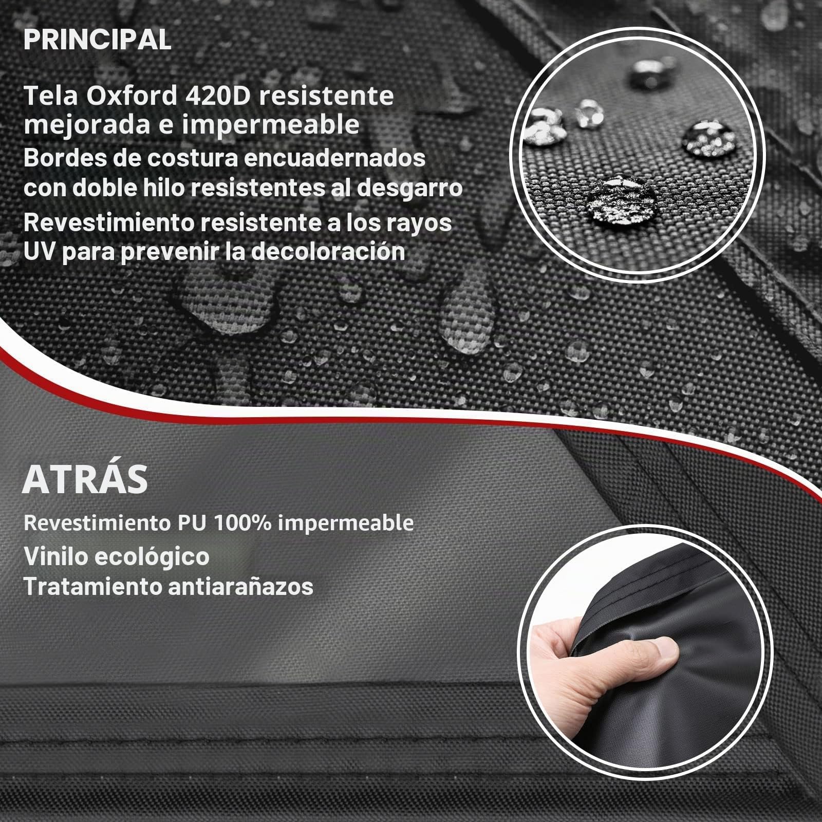 GARPROVM - Funda para Barbacoa de Gas, 183 x 66 x 130 cm, Funda Protectora para Barbacoa Exterior 420D, Tejido Oxford Impermeable protección Solar, Barbacoa Cubierta para Weber, Char-Broil, etc.,