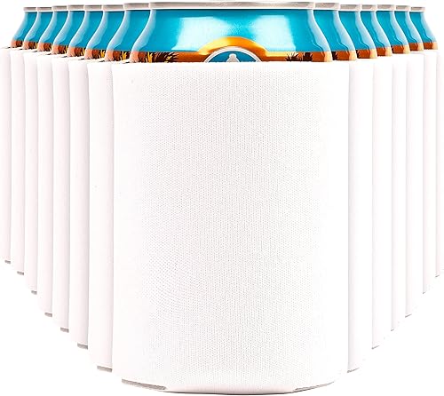 Fundas enfriadoras de latas de cerveza en blanco (paquete de 60) Enfriadores de latas de cerveza con aislamiento suave - Koolies en blanco
