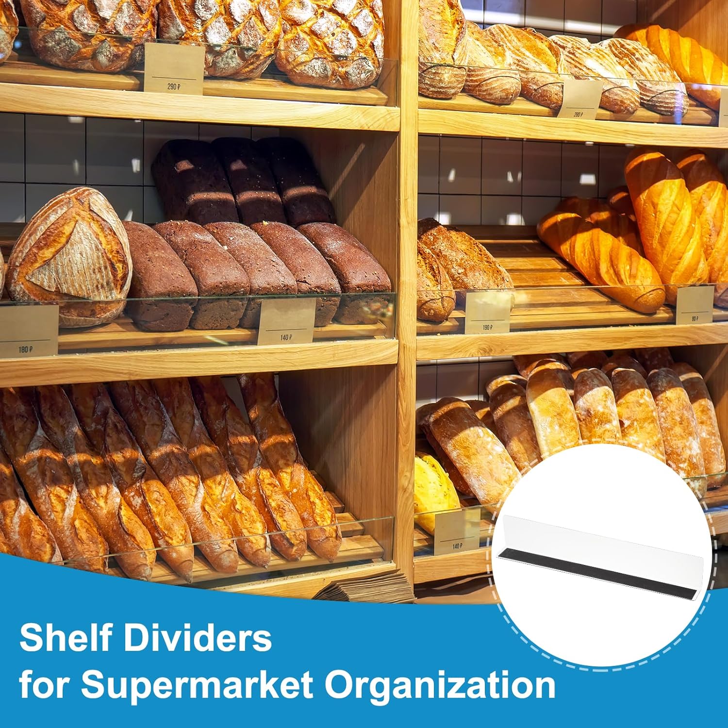 PATIKIL 12 Pack Shelf Dividers for Closet Organization, 13.8x1.57x2.4 Acrylic Magnetic Closets Separator Kitchen Cabinet Shelves Under Bed Blocker for Bedroom Kitchen Office, Clear