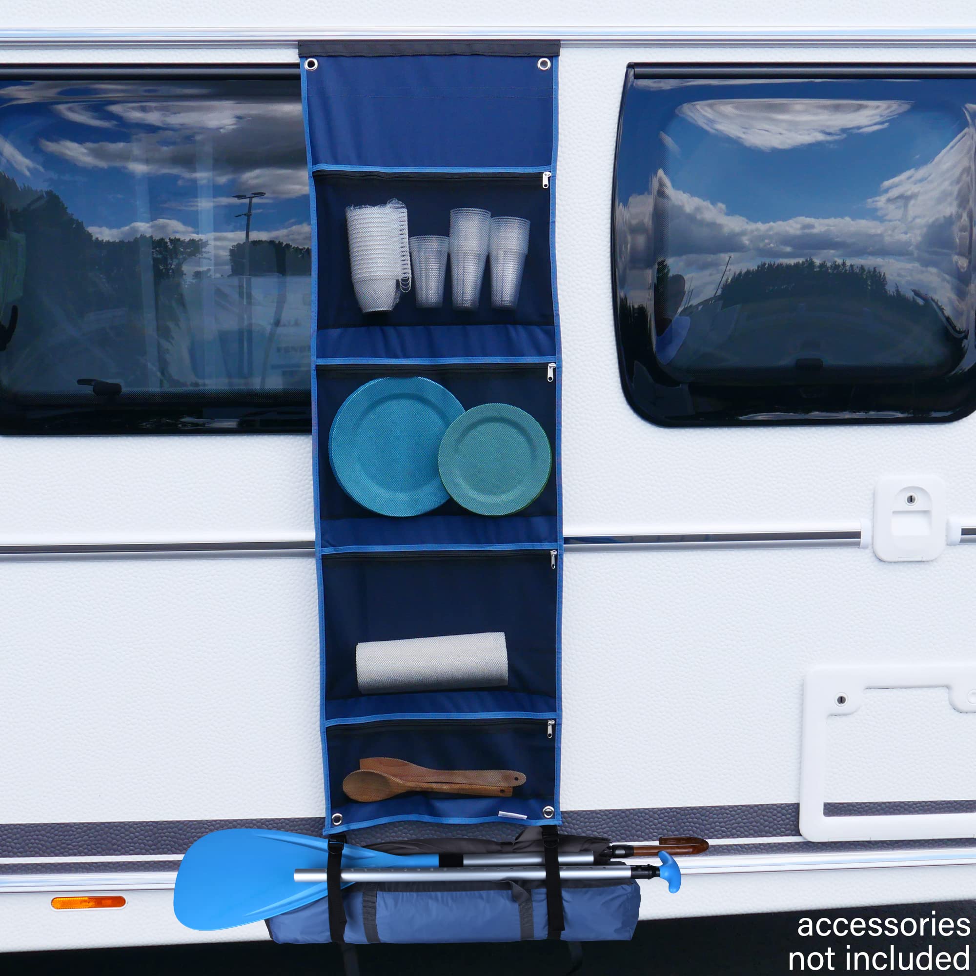 your GEAR Caravan Organizer – Hängeregal/Hakenleiste für Wohnwagen 45-140 cm | Varianten Pocket, Shoe, Tablet, Wide, Mesh, Hook