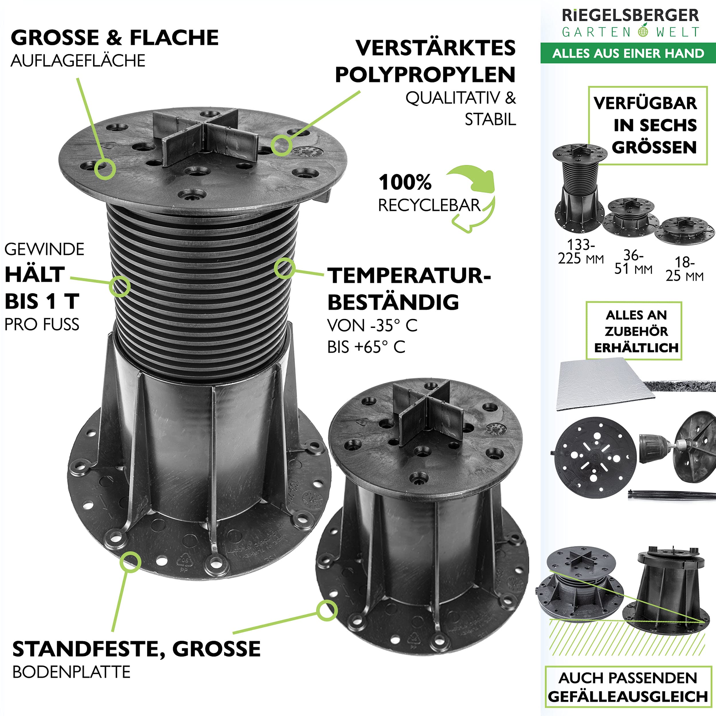 ISTA TOOLS Cuscinetto A Piastre In Gomma, Per Terrazze, Per - Foto 8