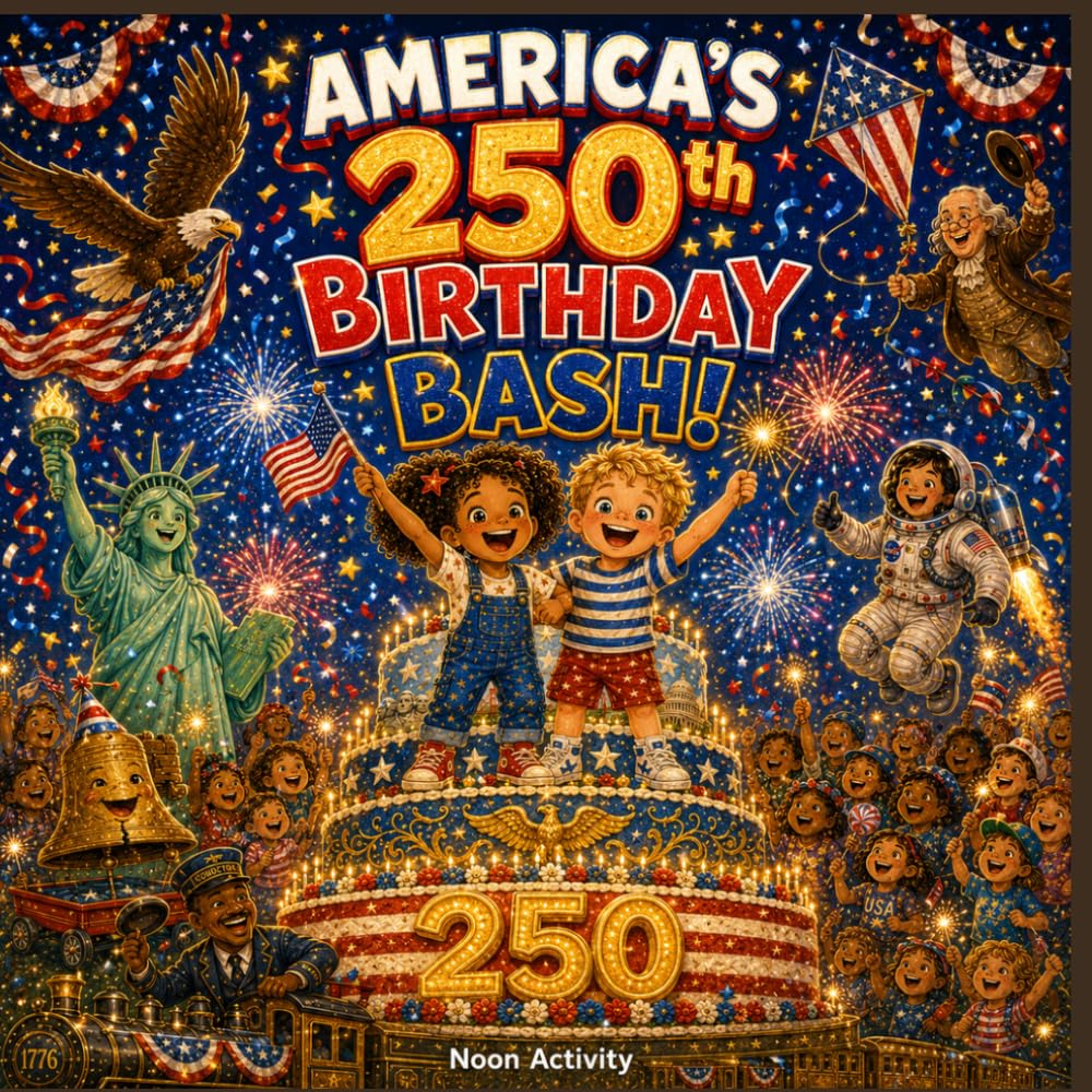 AMERICA'S 250th BIRTHDAY BASH!: An Illustrated Picture Book for Kids Ages 4–8 | A Patriotic Story About US History, Symbols & Heroes to Celebrate America's 250th Anniversary (1776–2026)