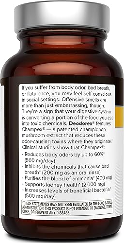 Miniatura 3 de Quality of Life - Soporte de desintoxicación - Combate el mal aliento y el olor corporal - Deodorex - 60 Vegicaps