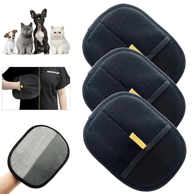 EHOTER Guantes de aseo de doble cara para mascotas