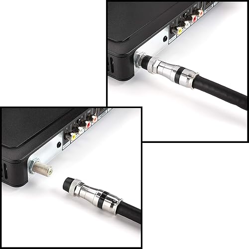 Miniatura 7 de THE CIMPLE CO Conector de compresión de cable coaxial - para cable coaxial RG11 - con junta tórica de sellado de clima, funda para clima y agarre