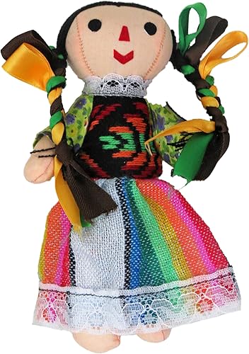 Miniatura 4 de Leos Imports Muñeca de trapo mexicana de 5 a 6 pulgadas de alto