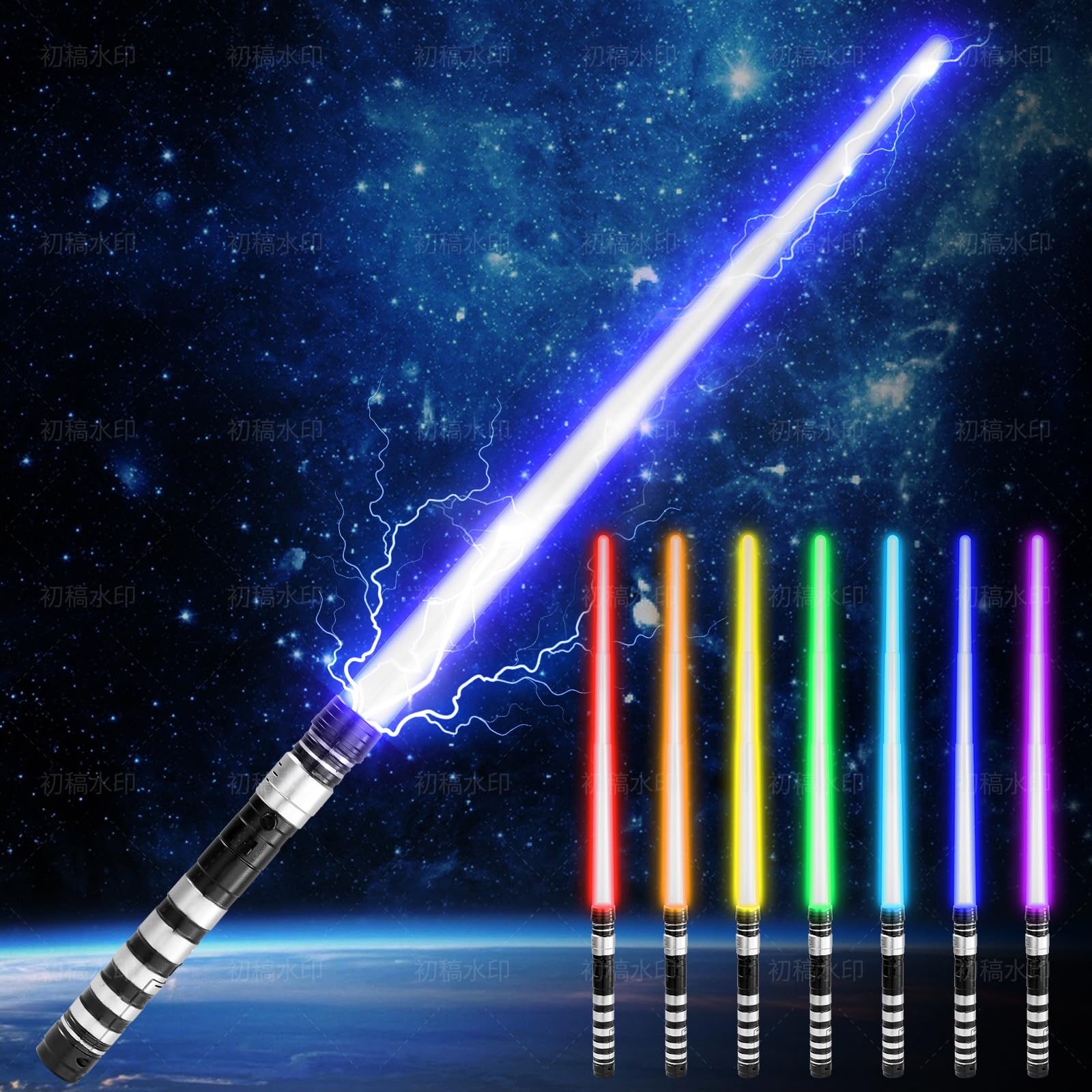 Light Sabers for Kids - 7 Color LED Light-Up Sword with Sound Effects, Safe Dueling for Ages 5-12