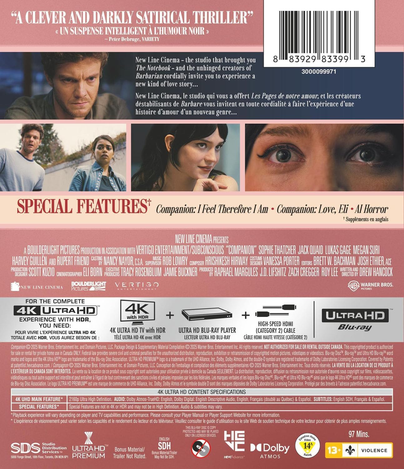 Companion (BIL/4KUHD) [Blu-ray] (Bilingual) - Image 3