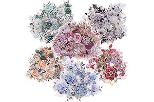 120 Pack Large Flower Stickers in Vibrant Holographic Colors for Personalization and Decoration