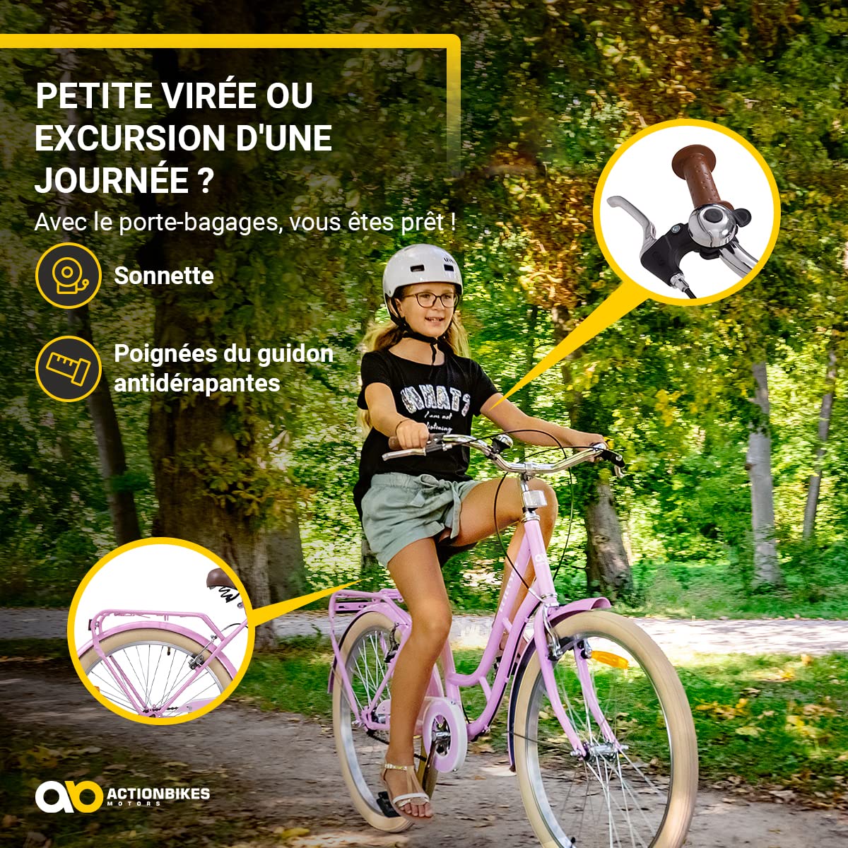Actionbikes Vélo Enfant Retrostar 20 Pouces Frein V-Brake Roue Libre Garde-chaîne Bicyclettes Vélo de Course