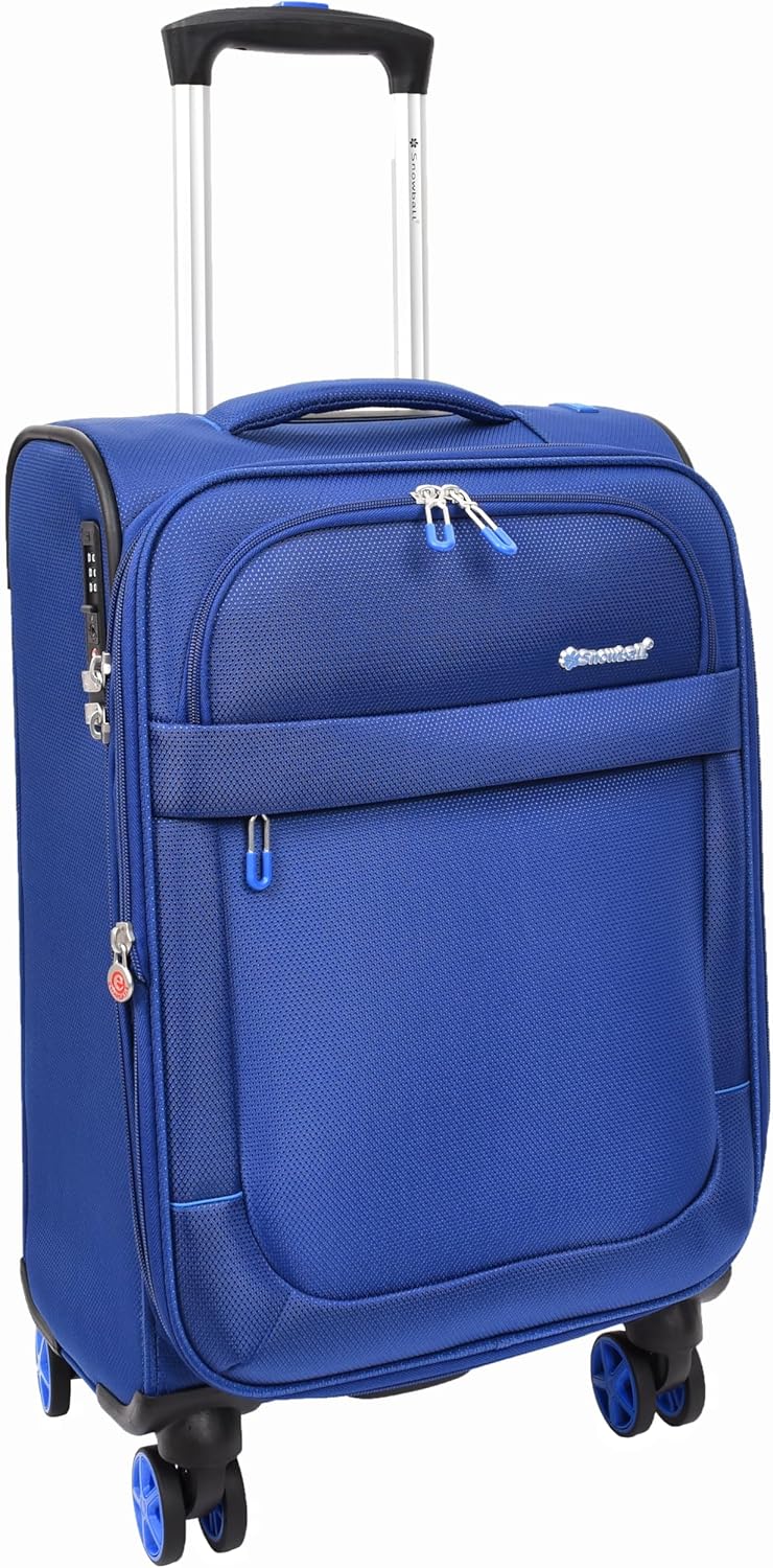 House Of Leather 8 ruote valigia morbida Spinner espandibile bagaglio leggero Quito, Navy, bagagli