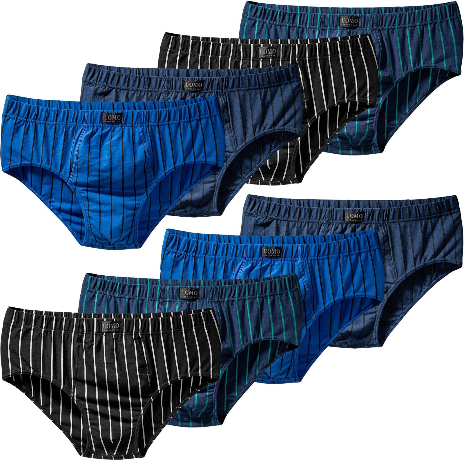 Herren Slips 10er Pack aus Baumwolle, M-10XL, Bequeme Briefs Unterwäsche, ohne kratzenden Zettel