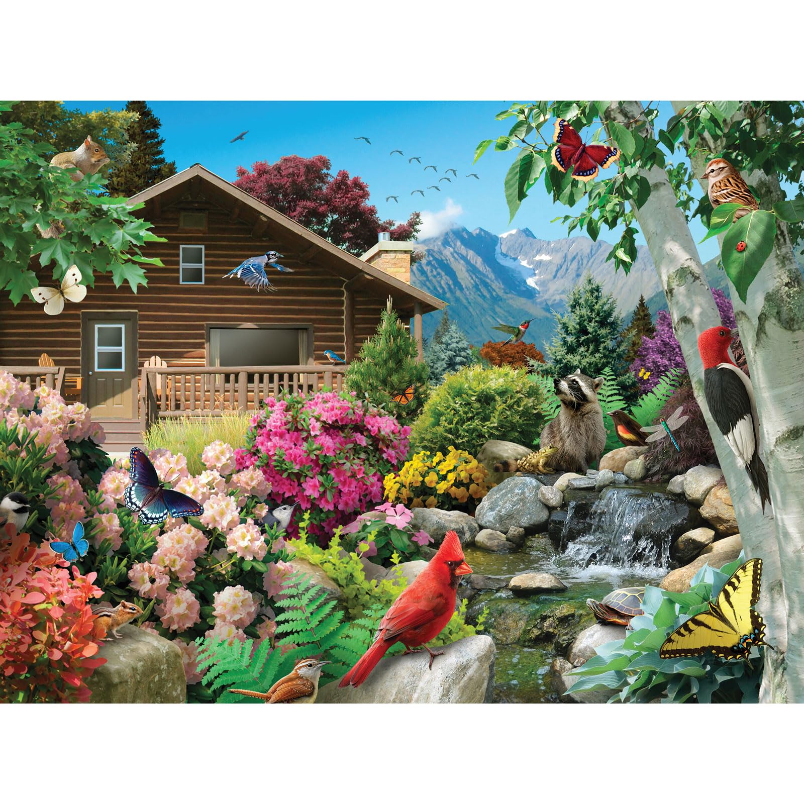 Bits and Pieces - 500 Piece Jigsaw Puzzle for Adults - 18" x 24" - Stream of Life - 500 pc Colorful Nature Scene Jigsaw by Alan Giana
