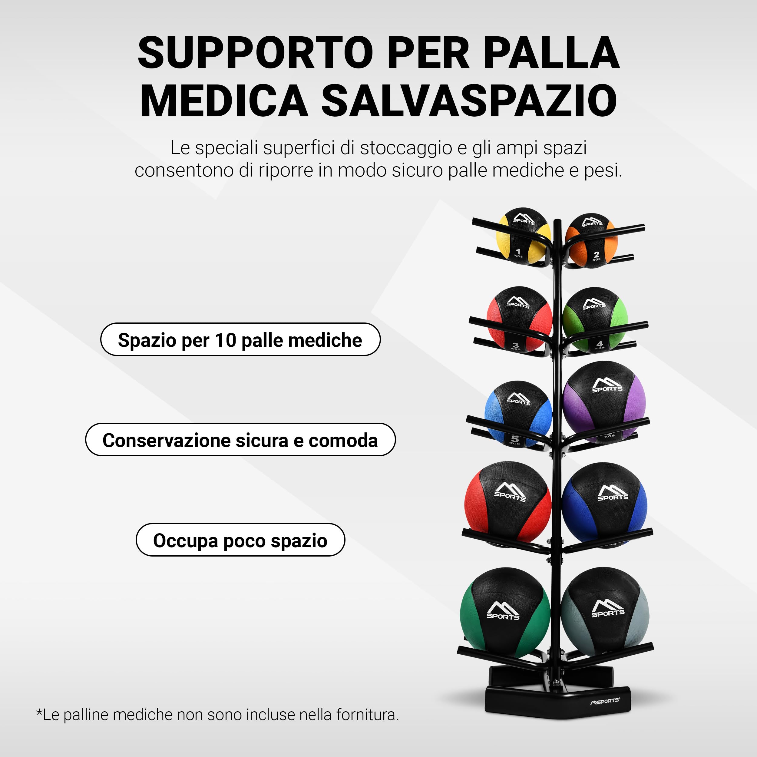Supporto per palle mediche I per 10 palle-mediche