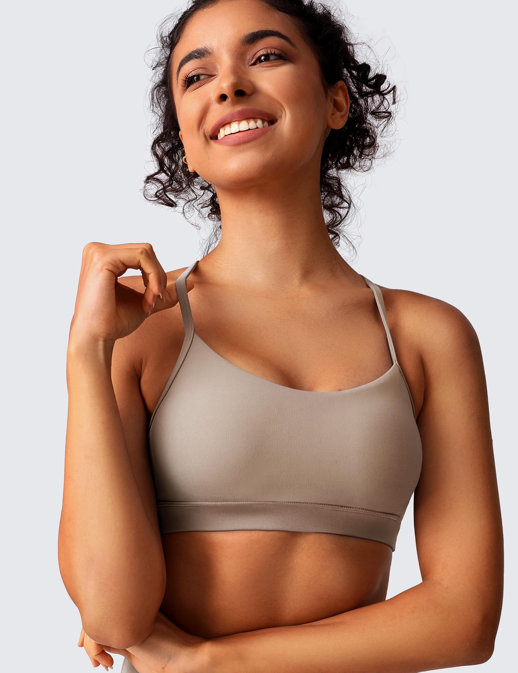 BAYDI Clouduxi Soutien-gorge de sport en Y - Soutien léger - Dos nageur - Soutien-gorge de yoga - Coupe A-C
