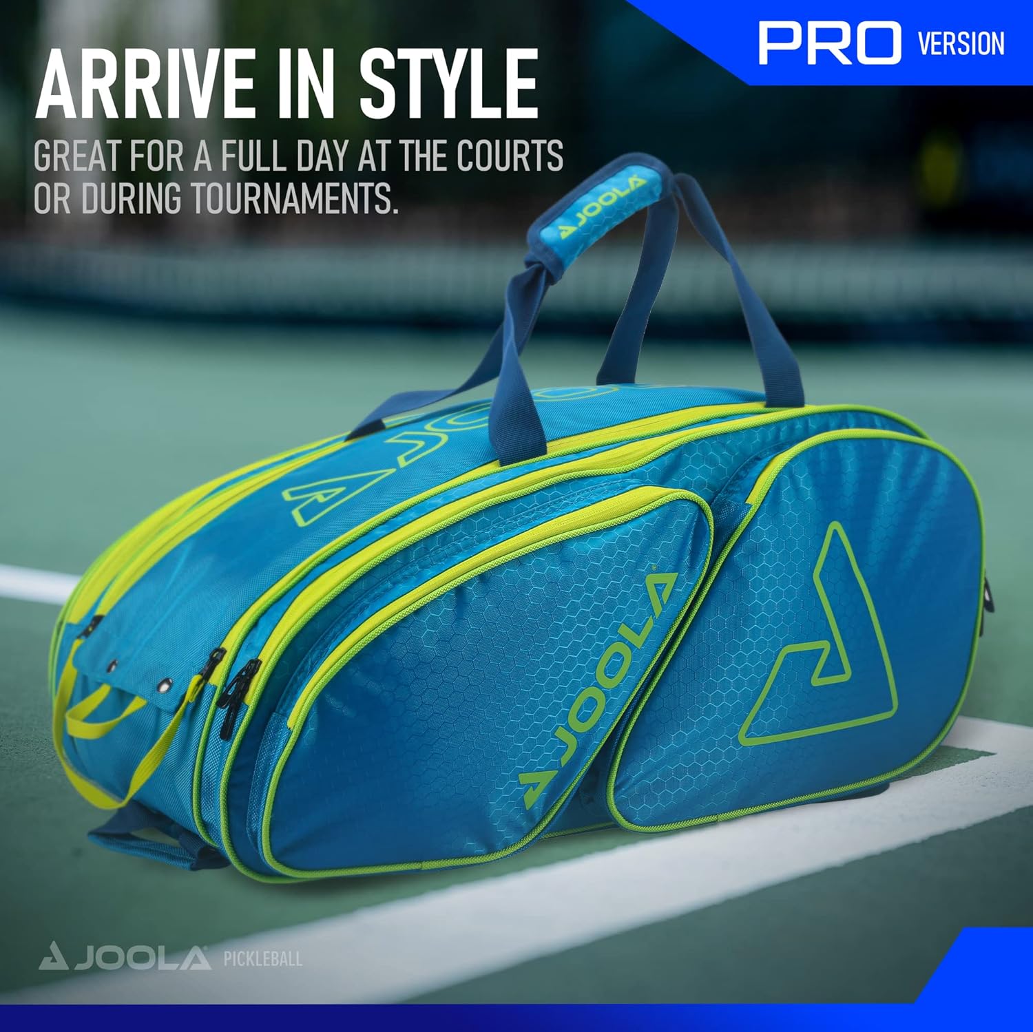 JOOLA Tour Elite Pro Pickleball Bag – Backpack & Duffle Bag for Paddles & Pickleball Accessories – Thermal Insulated Pockets Hold 4+ Paddles - Includes Fence Hook