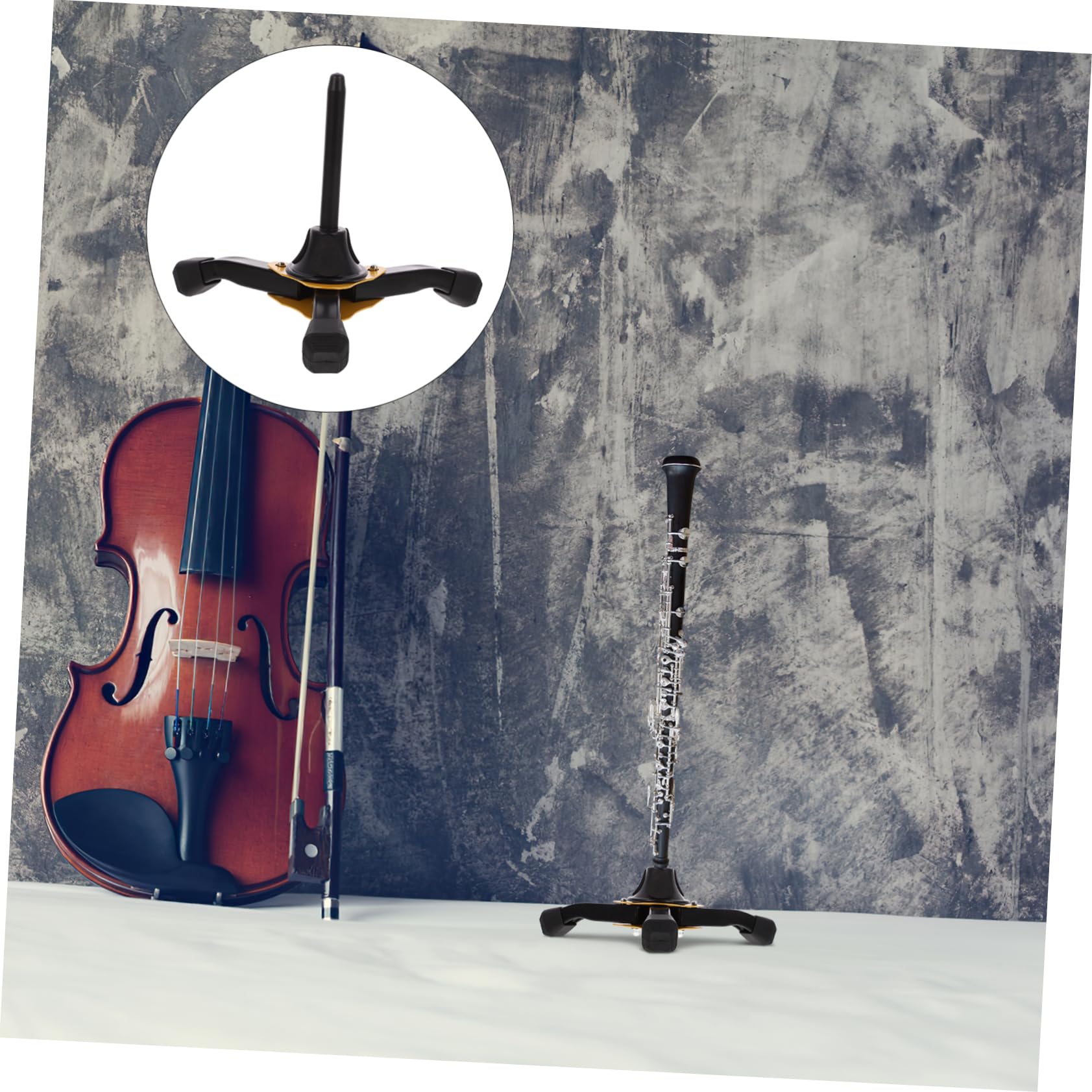 GLSTOY Clarinet Stand Oboe Holder Stand Foldable Musical Instrument Accessory Bracket Space-saving Design