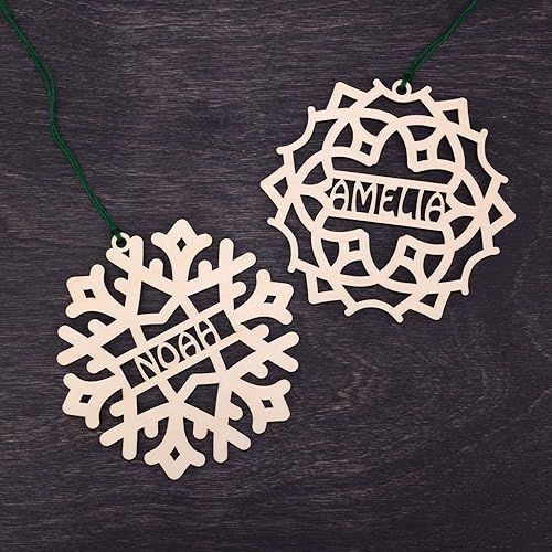 Miniatura 5 de Juego de 5 adornos de Navidad personalizados – Decoraciones de Navidad hechas a mano, decoración de Navidad, personalizada, adornos de Navidad de