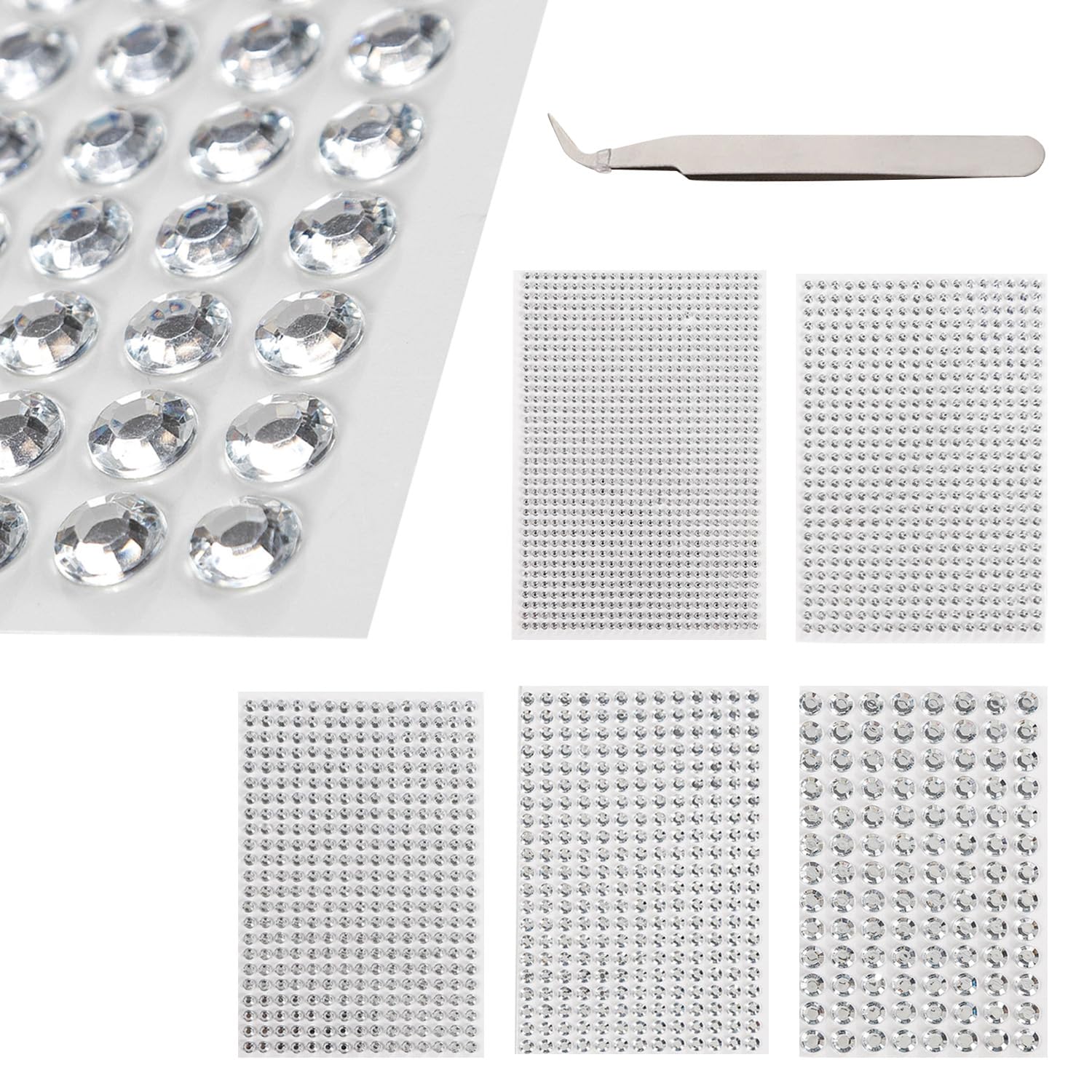 Adesivi Con Strass Fai-da-Te - 2 Fogli 14,4x24cm, Cristalli Autoadesivi Per Nail Art E Decorazioni - Foto 3