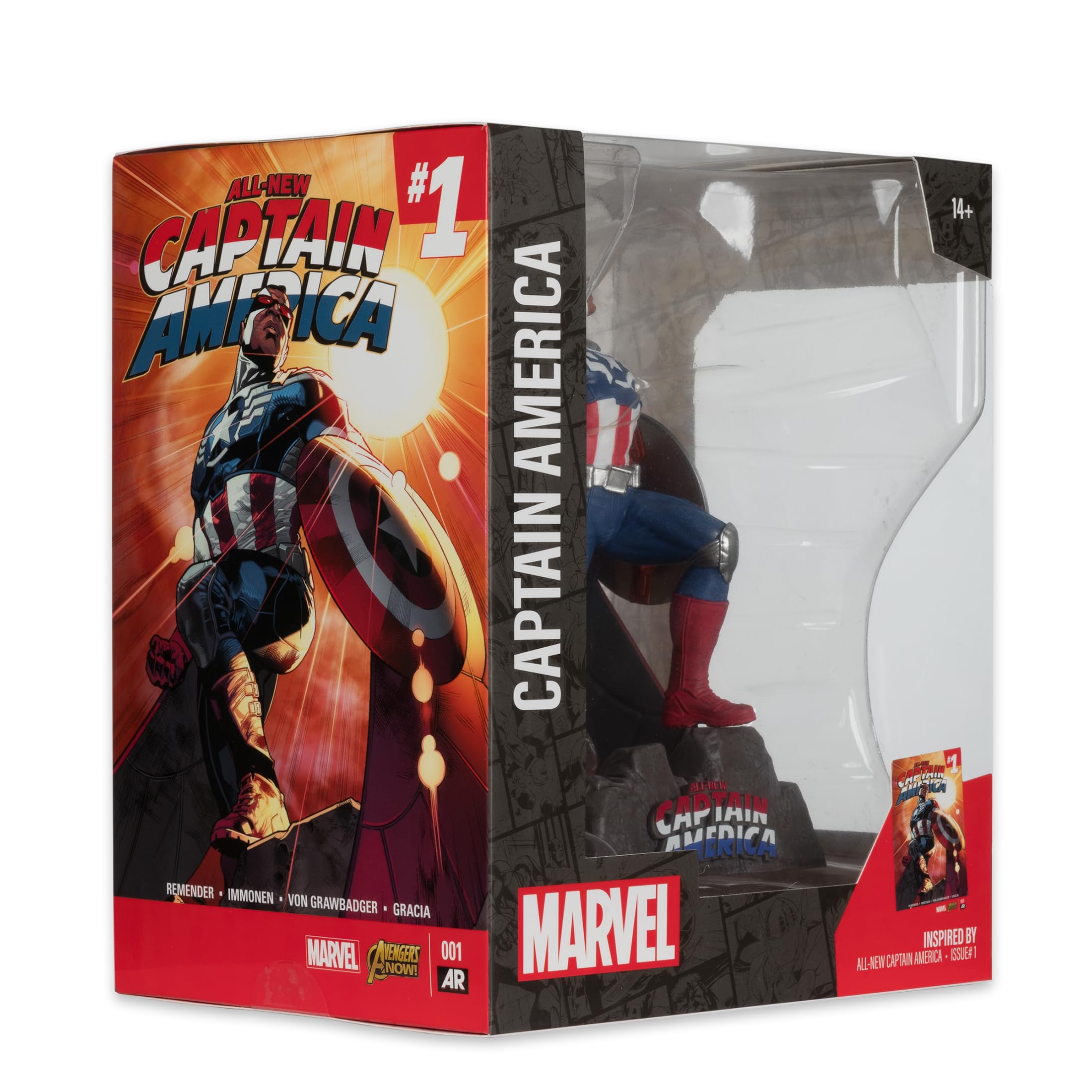 Marvel Captain America 1:10th Scala da collezione con scena (All-New Captain America #1) McFarlane Toys