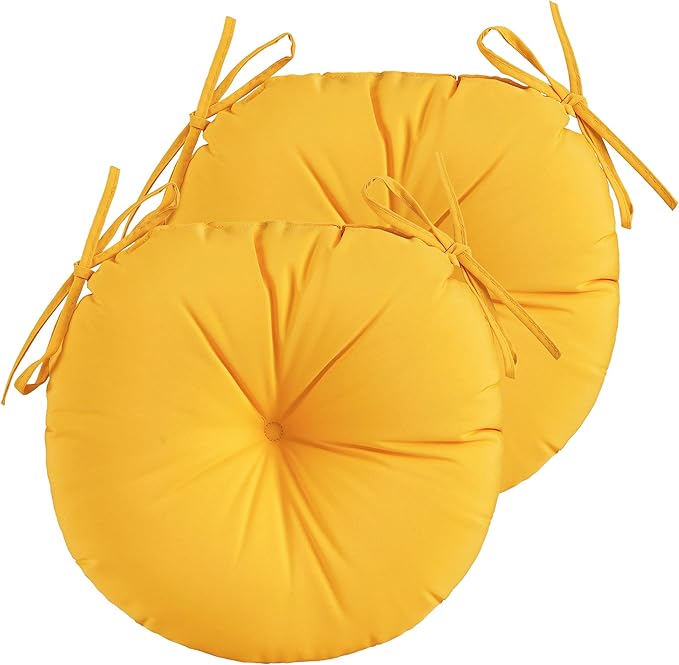 YOOZEKU Outdoor Round Bistro Chair Cushions,15 inch Round