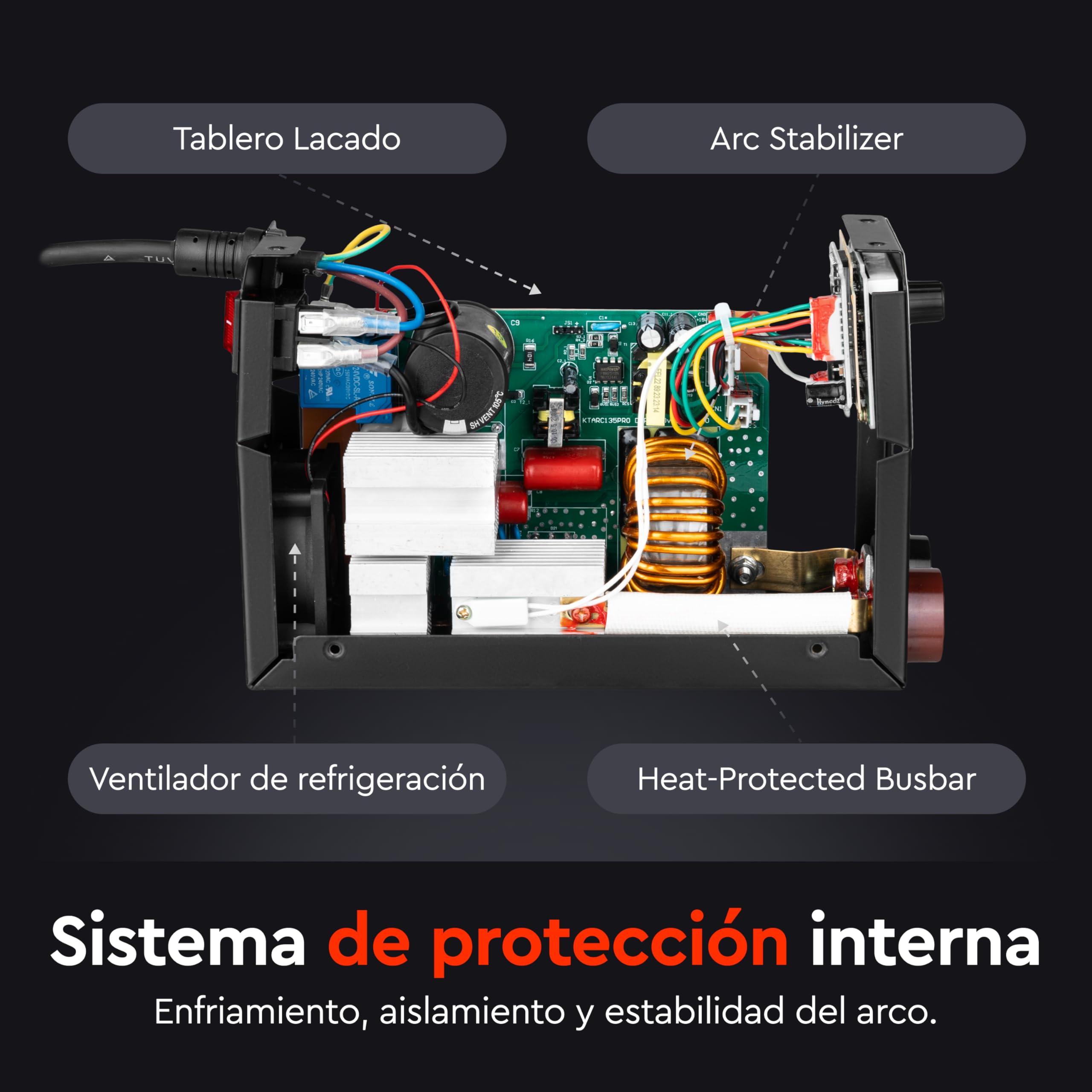 Soldador Inverter 120A MMA 2,06 kg con Tecnología IGBT, Hot Start, Arc Force, Anti Stick y VRD, Pantalla LED y Cables para Electrodos 1,6–3,2 mm – i120 Mini