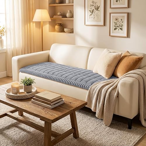 Miniatura 2 de Smiry Couch Cover for Dogs Washable, Non Slip Fuzzy Pet Couch Covers for 3 Cushion Sofa Pet Friendly, Thick Soft Sofa Slipcovers Cushion Protector