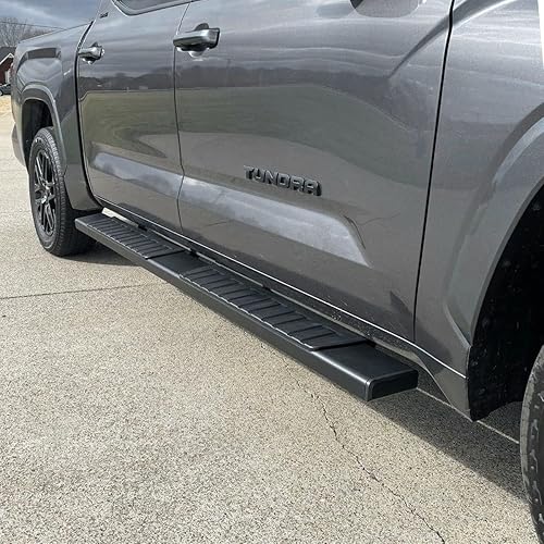 Miniatura 4 de CLIMWA Estribos de 6 pulgadas compatibles con Toyota Tundra Crewmax Cab 2022 2023 Tablas de estribos Toyota Tundra Barras Nerf negras deslizantes de
