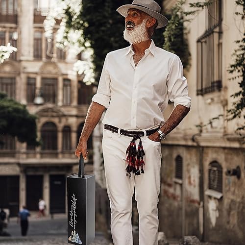 Miniatura 4 de YINGHECX Paquete de 5 cajas de regalo de vino, con asa, botella de vino plegable magnética, embalaje de regalo, licor de whisky champán para