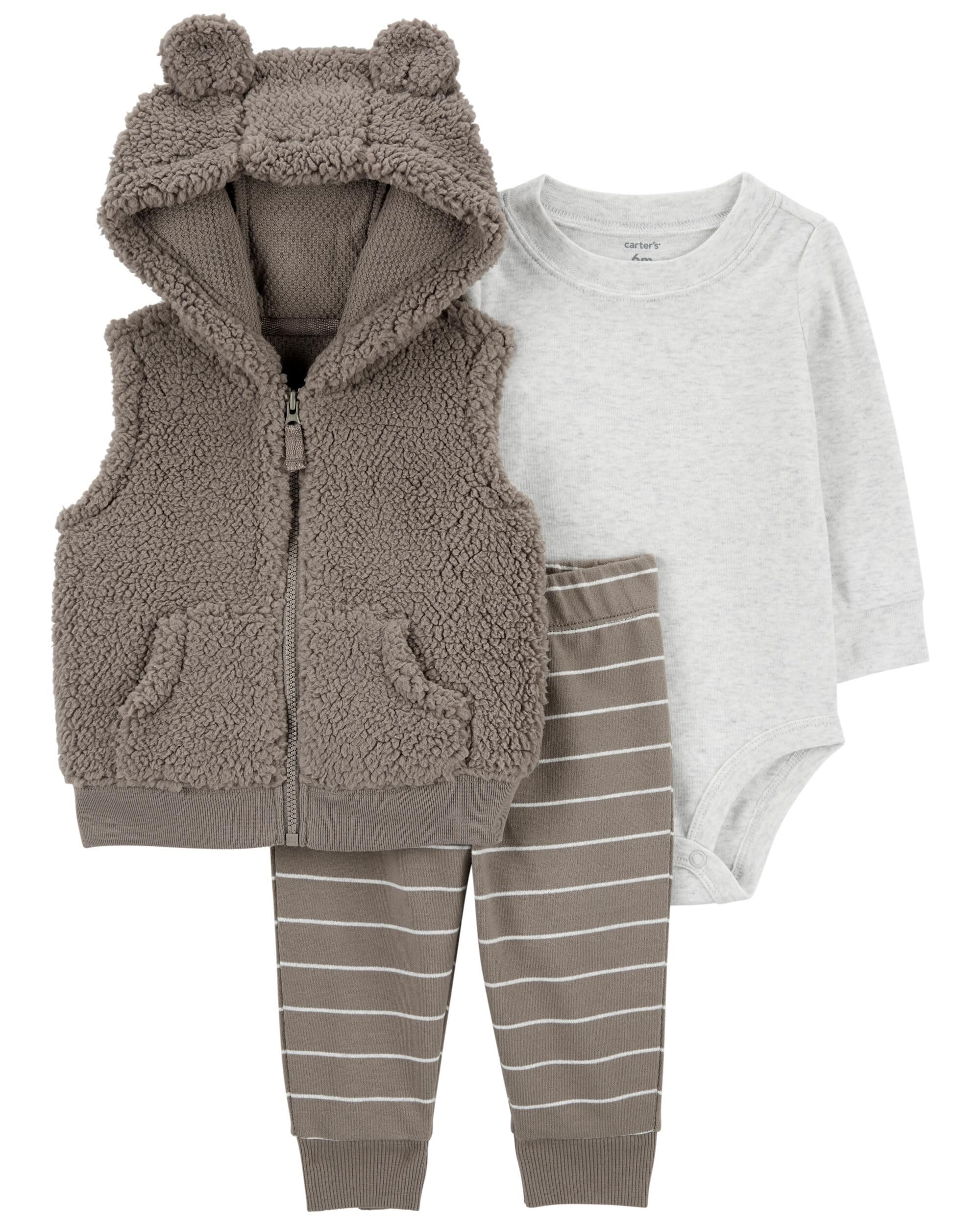 Carter's Baby Boys 3 pezzi Little Jacket Set (orso polare)
