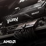 Kingston FURY Beast 16GB (2x8GB) 3200MHz DDR4 CL16 Desktop Memory Kit of 2 KF432C16BBK2/16 - 6