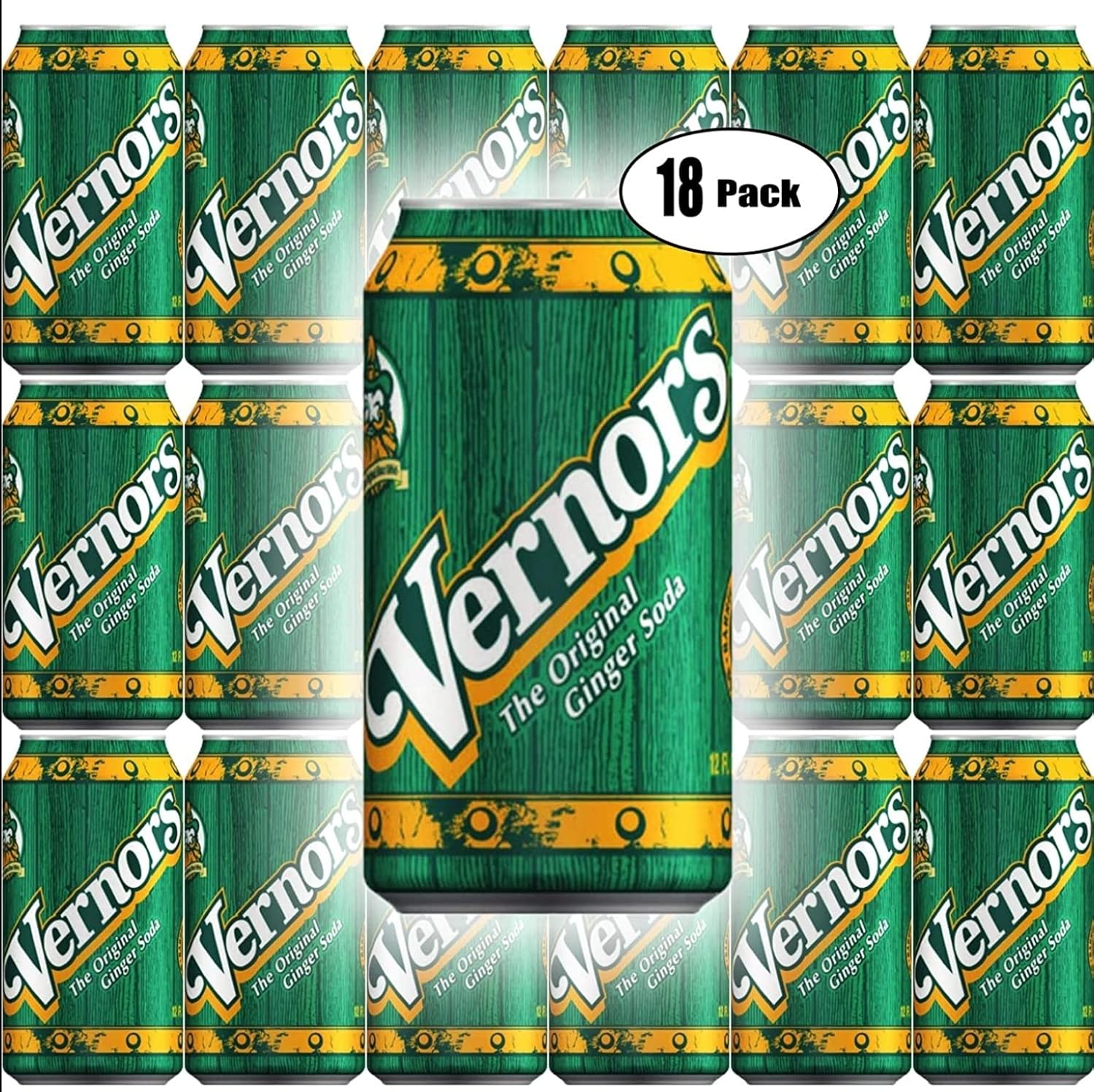 18 Cans Ginger Ale Soda (Regular Vernor's Ginger Ale