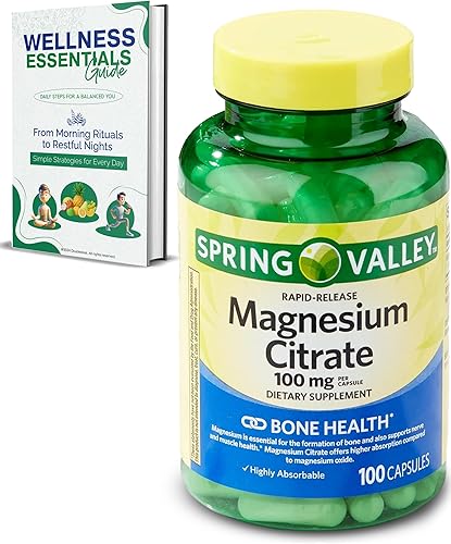 Miniatura 1 de Citrato de magnesio de 100 mg  Citrato de magnesio, 100 cápsulas  Altamente absorbente  Liberación rápida para huesos, nervios, salud muscular